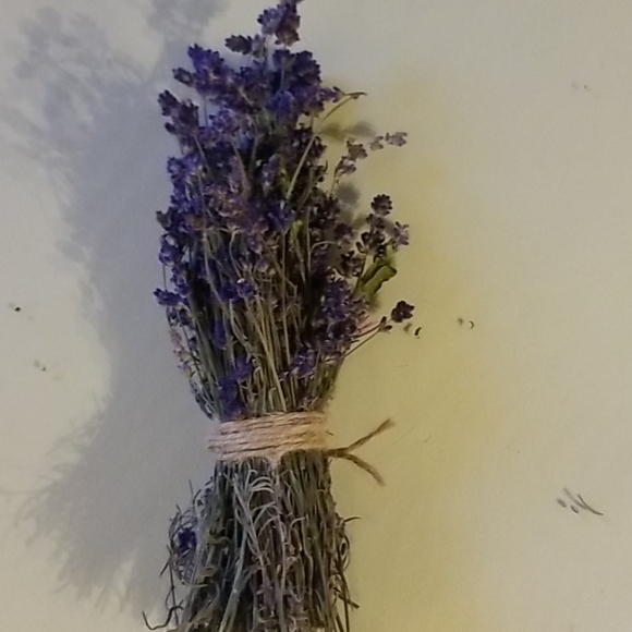 Dried lavender bundle.
